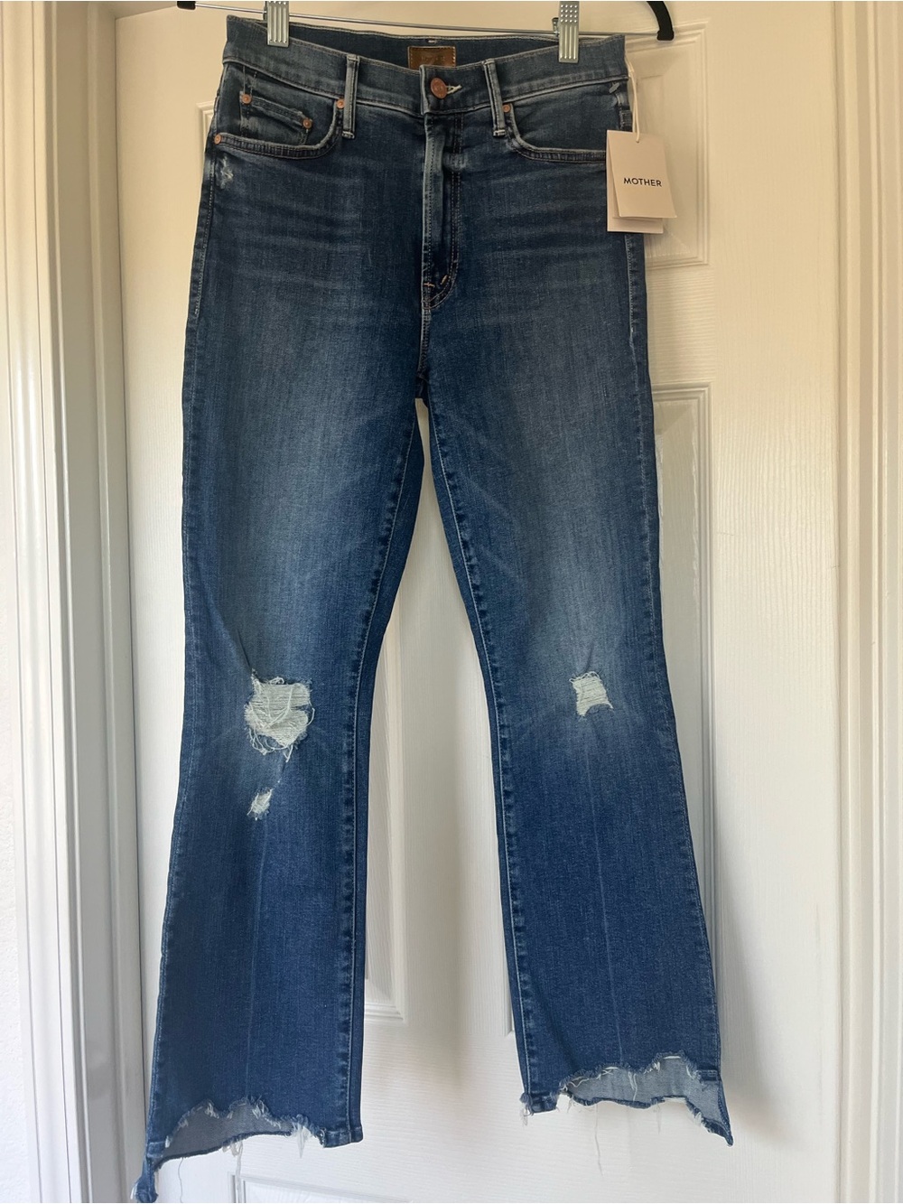NWT mother jeans insider crop step fray